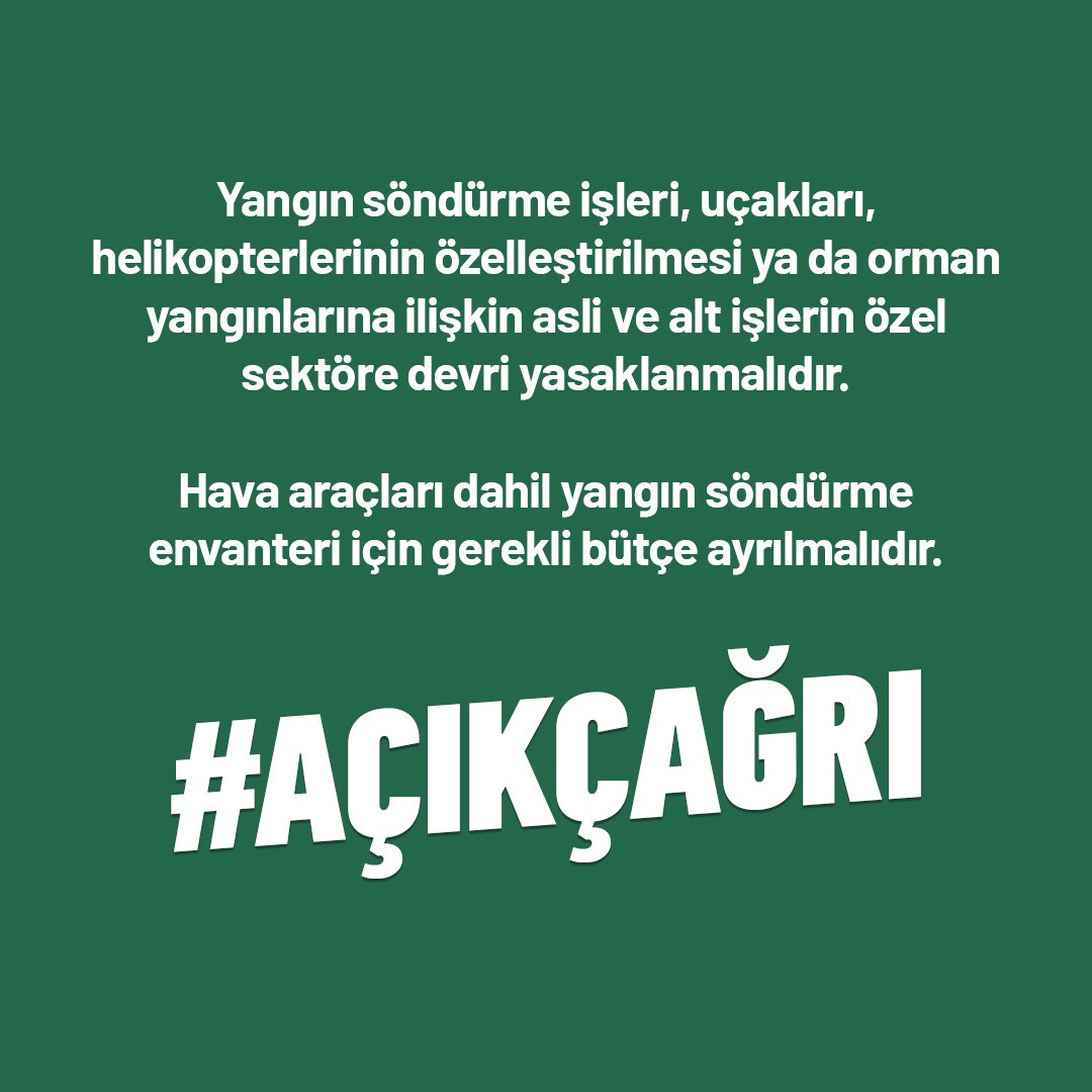 tipgenelmerkez's tweet photo. Meclis'e #AçıkÇağrı:

Yangın söndürme işlerinin özelleştirilmesi derhal yasaklansın!

Orman işçileri ve itfaiyecilerin hakları için düzenlemeler yapılsın! https://t.co/tlsfLE8txk