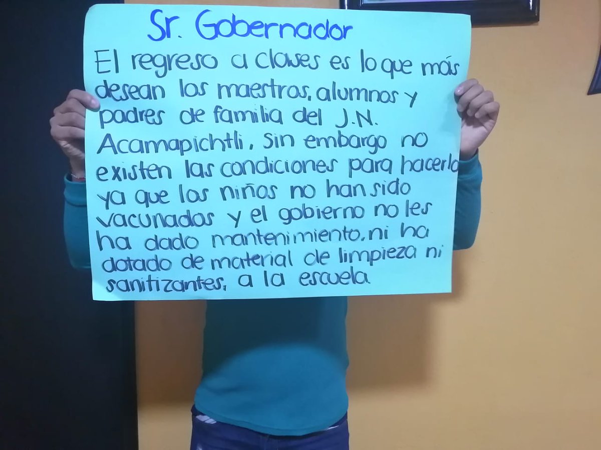 gasara21's tweet photo. @alfredodelmazo 
@GerardoMonroy10
Sr. Gobernador los padres de familia y docentes del J.N  Acamapichtli solicitamos que el IMIFE nos entregue la obra que  a la fecha no se ha concluido, ya que  de esta manera  la escuela no tendria las  condiciones para un #RegresoAClasesSeguro https://t.co/JfbWyndRBB