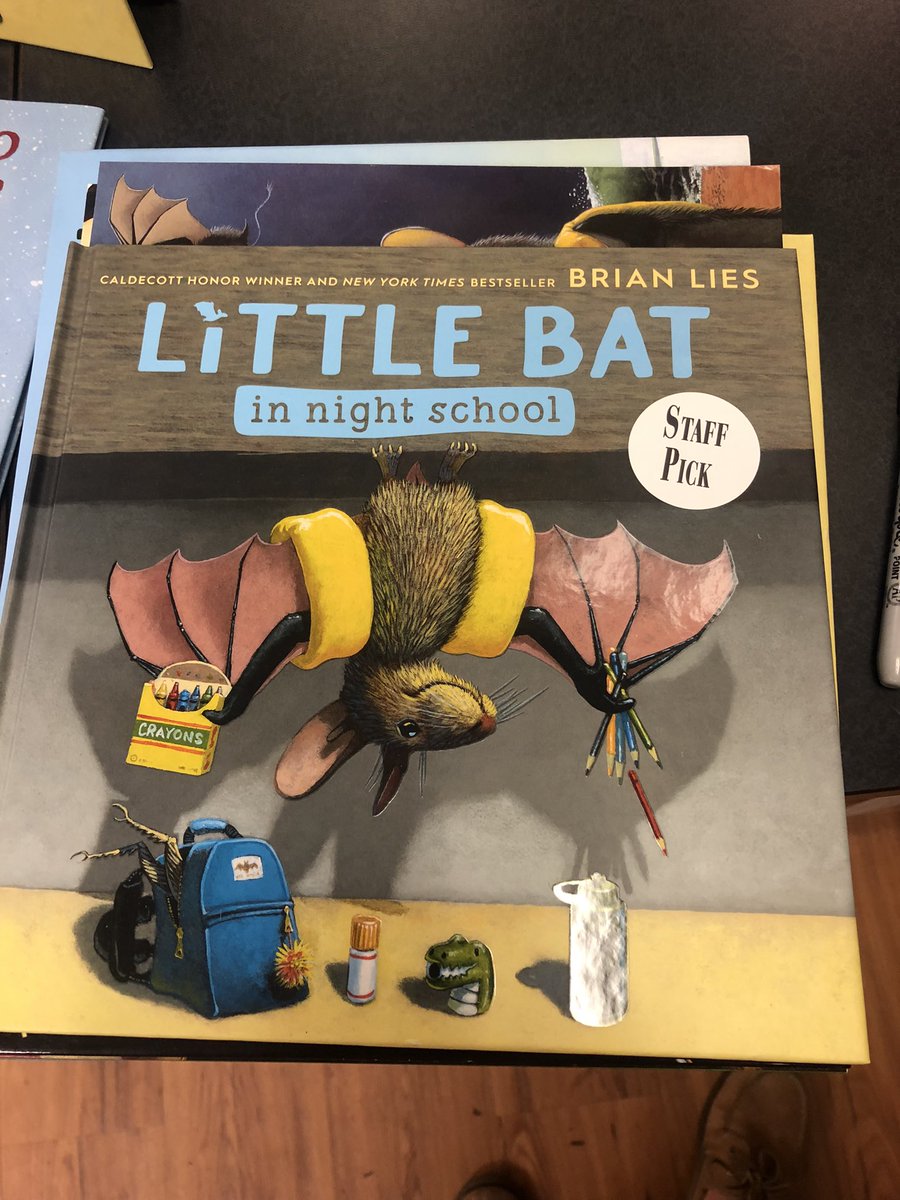 BrianLiesbooks's tweet photo. Thanks, @ShermansBooks Damariscotta location folks for naming LITTLE BAT in NIGHT SCHOOL a Staff Pick! @ClarionBooks #kidlit #battoschool #backtoschool https://t.co/jLNjXFJMdD