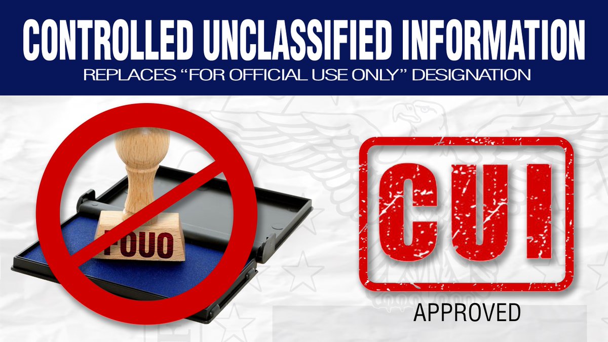 DLAMIL's tweet photo. As DOD transitions from using #FOUO to #CUI (Controlled Unclassified Information) remember that the CUI coversheet replaces the Privacy Act Coversheet For more, https://t.co/MinllBqFrD https://t.co/slse2q1QTz