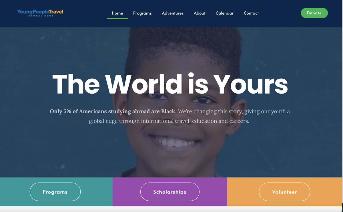 yptglobaledge's tweet photo. We’re thrilled to unveil the new #YPTGlobalEdge website! Learn more about + register for our programs and world adventures and sign up to volunteer or donate to support our students at https://t.co/D1izVzWxsY. Big thanks to @M3D_experiences for the lovely design work! https://t.co/mJF6MYMjvf