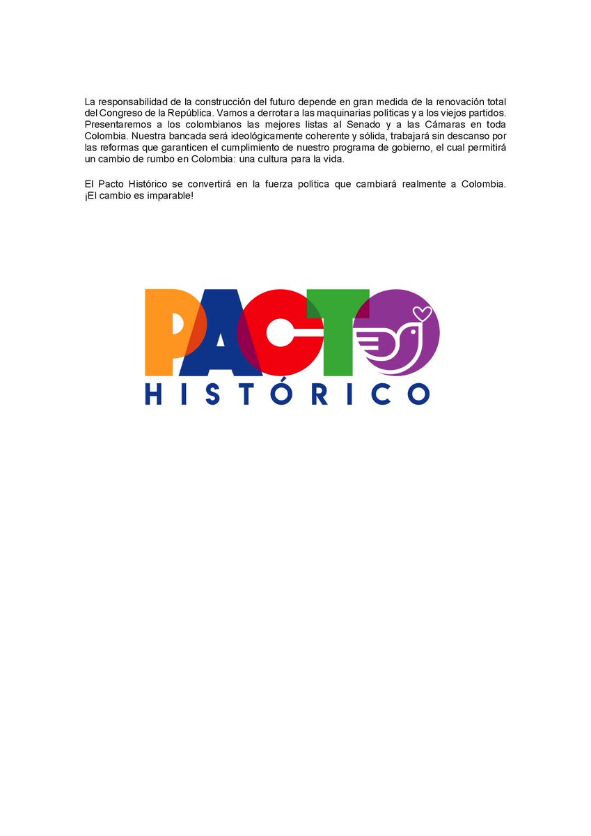 susanamuhamad's tweet photo. El #PactoHistórico va en lista cerrada y paritaria. Será una lista diversa con movimientos sociales, indígenas y afro. Un trabajo en equipo para renovar el congreso y transformar el país. https://t.co/DmOLlRh7JW