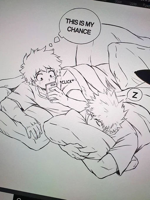 I haven't been able to finish the short comic to post it today. Sorry 😓 I'll finish it this weekend and post it next week 🥲 I leave you a little preview 👀
.
#sketch #bakudeku #WIP #Deku #Bakugou #bnha #BokuNoHeroAcademia 