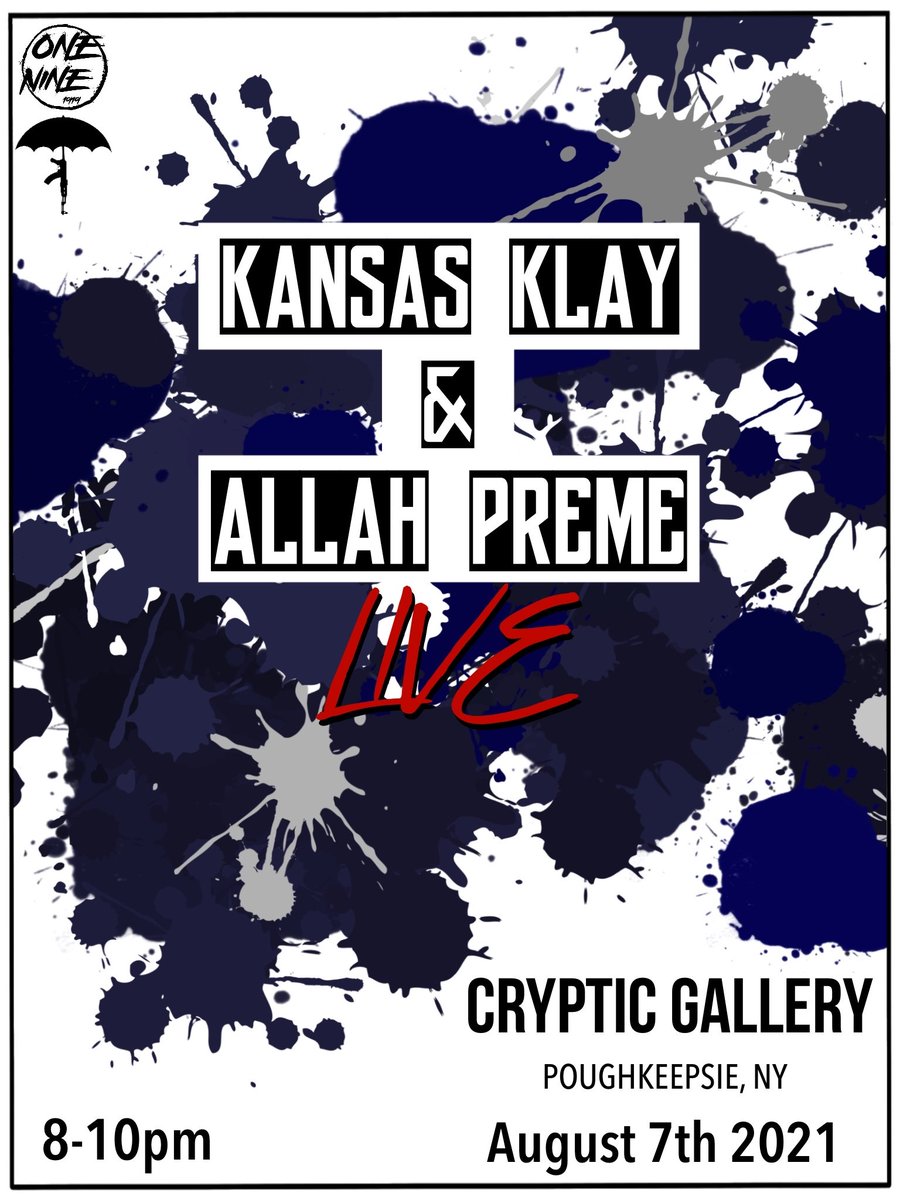 AP_Da_Overlord's tweet photo. THIS SATURDAY @kansastheklayer and myself will be performing LIVE at the Cryptic Gallery in Poughkeepsie, NY. (@thirteen_cover_art on the flyer tap in) #THEUMBRELLA https://t.co/EdLiNLGBdn
