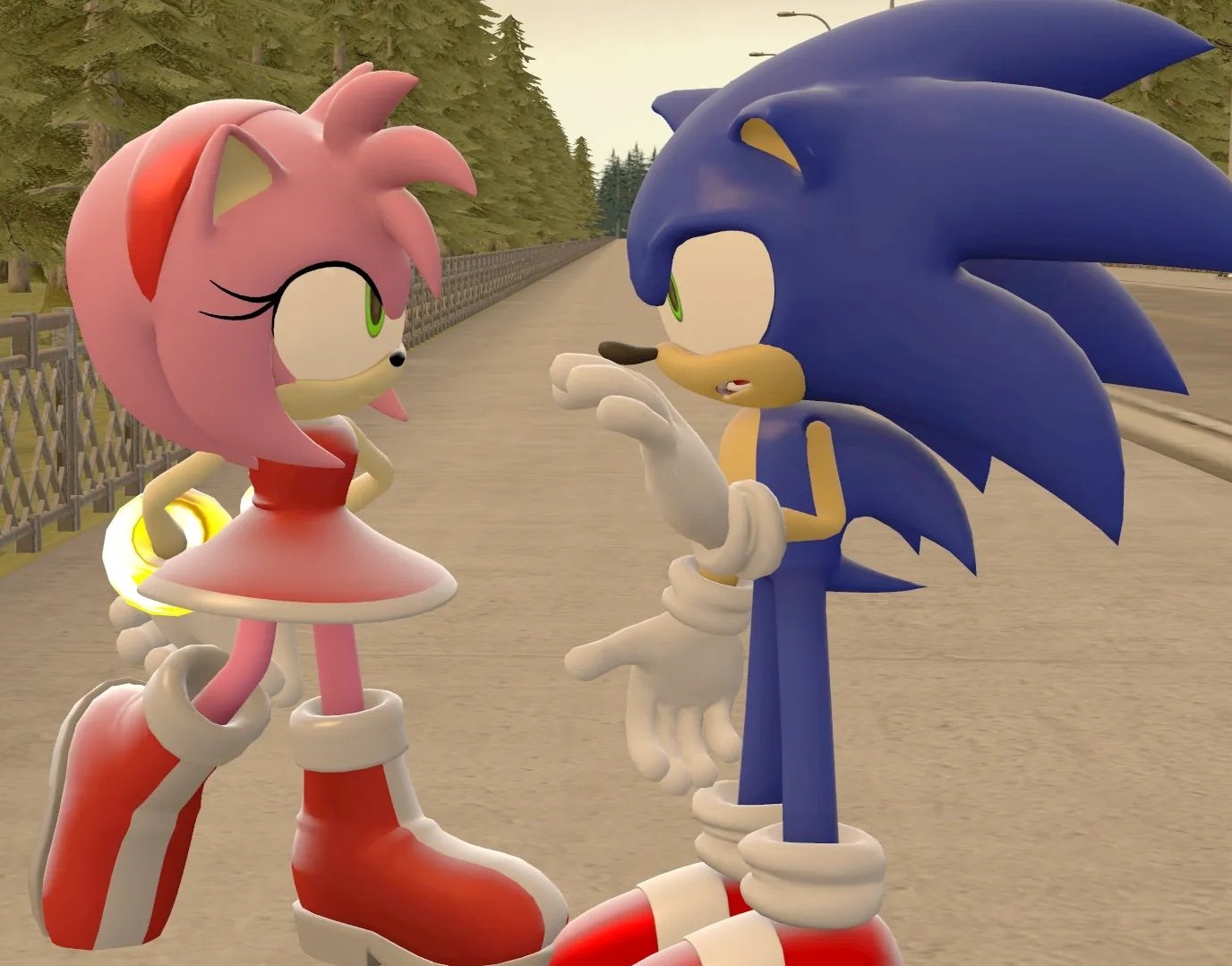 Sonic Sonamy Kissing