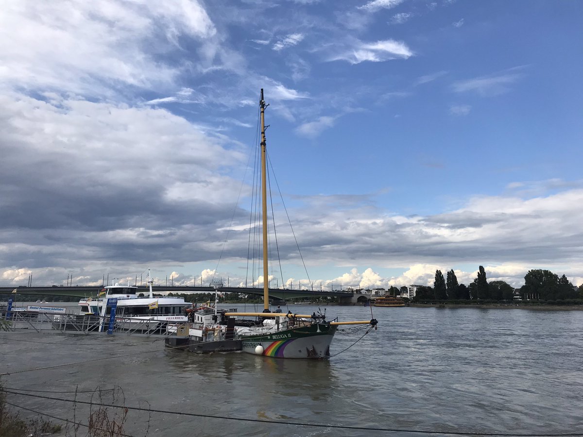 SonyaDiehn's tweet photo. How it started: ⛵️
How it’s going: 🏳️‍🌈
It’s the Bonn stop of the @gp_beluga #demilitarization tour 
#Entrüstung https://t.co/35Zl85zXRH