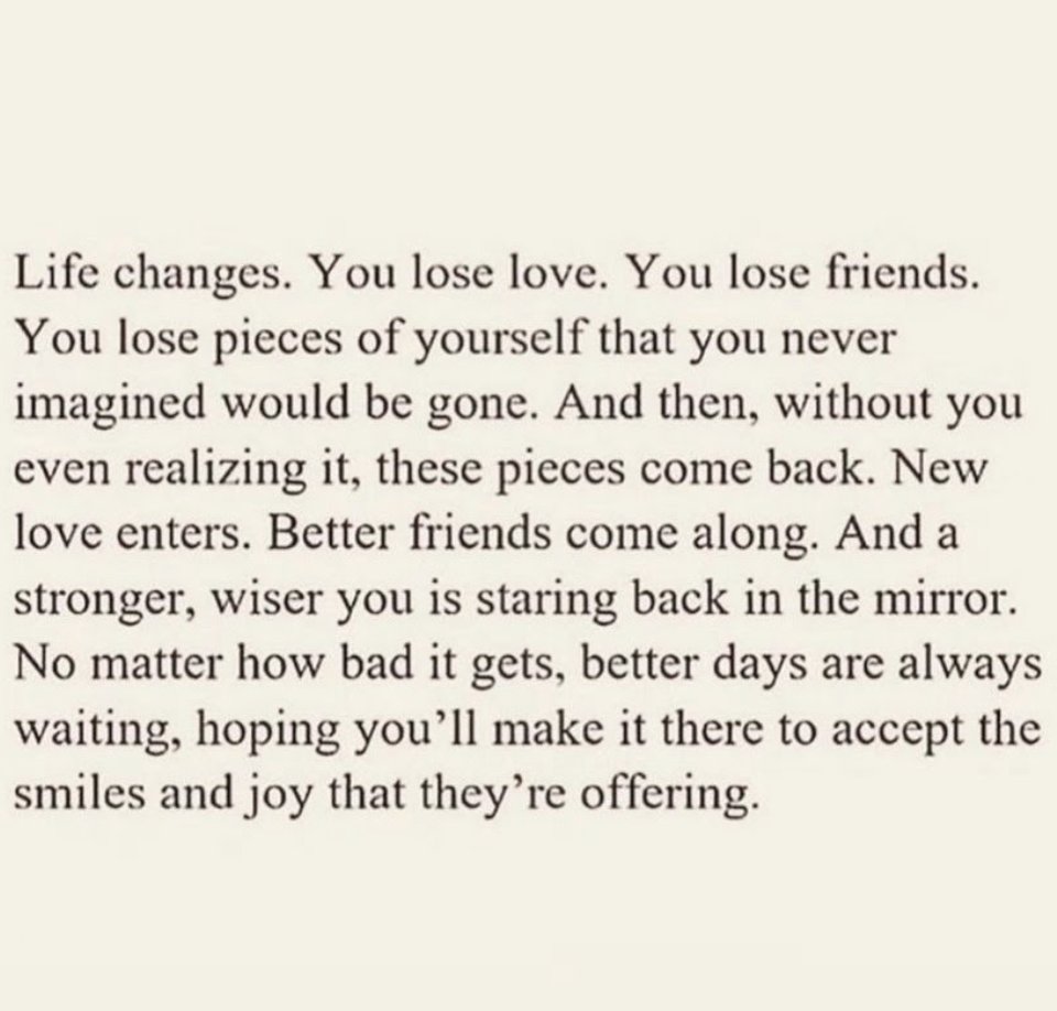 “And then, without you even realizing it, these pieces come back”