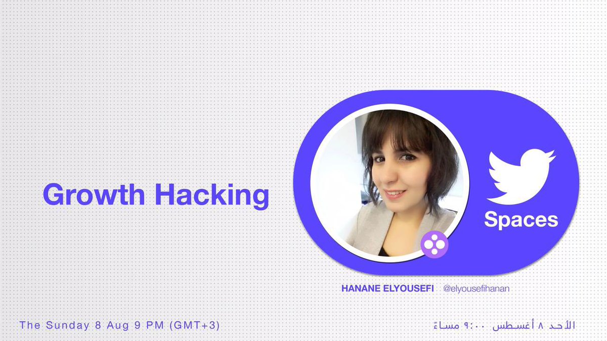 elyousefihanan's tweet photo. 💠growth hacking strategies💠

🔸Time: 
    Sunday August 8 at 9 pm(GMT+3)

🔸Place : 
         Twitter space

🔸Speakers :
@ADUDXAN And @elyousefihanan

 Interventions are welcome
Stay tuned⏳
 Please like and share 🥰🙏🏻 https://t.co/n4ND1pXuDZ