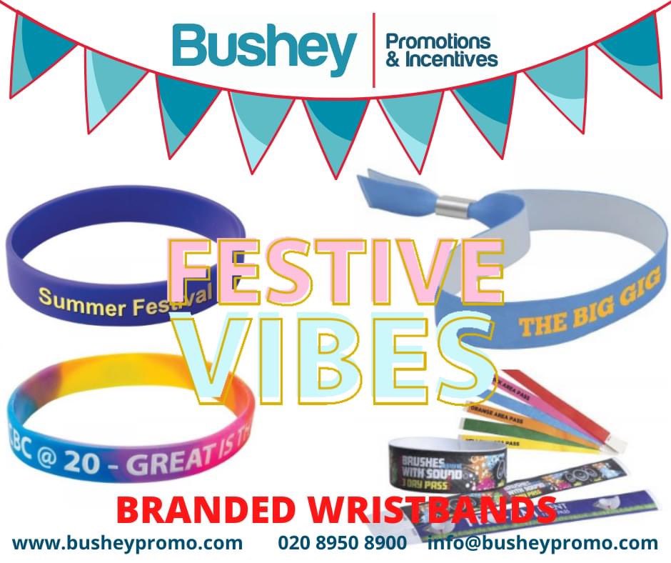 BusheyPromotion's tweet photo. Personalise your event with a branded wristband - available in a wide range of colours and styles! 
For more details call 0208 950 8900
#event #festival #branded #party #promo #busheypromo https://t.co/81UyYXna5a