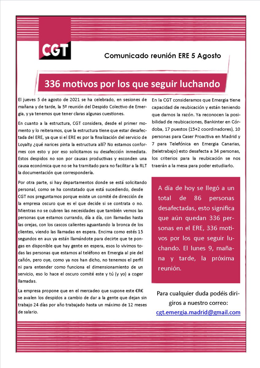 CGT Emergia CC tweet media