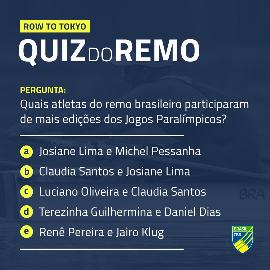 RemoCBR's tweet photo. Você sabe quais atletas participaram de mais edições dos Jogos Paralímpicos? 🤔

Essa dupla participou de todas as edições dos Jogos desde que o remo foi integrado ao programa da Paralimpíada em 2008.

#RowToTokyo #RemoBrasil
#CaminhoParaTóquio #Tokyo2020 https://t.co/EBx7VnB3l0