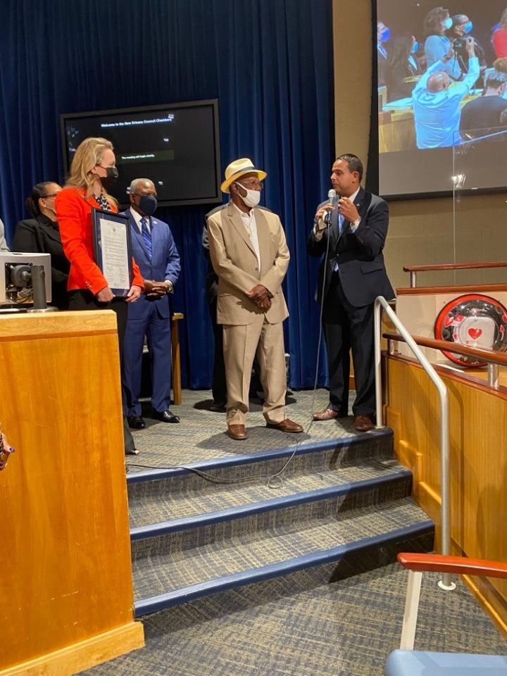 JaredCBrossett's tweet photo. Honoring fellow #Roneagle, Mr. Arthur “Ducky” Gilbert for his contributions with the teachings of golf skills, to children, and citizens of New Orleans.
https://t.co/WfTB1Lo35l https://t.co/oiV6EZhHvx