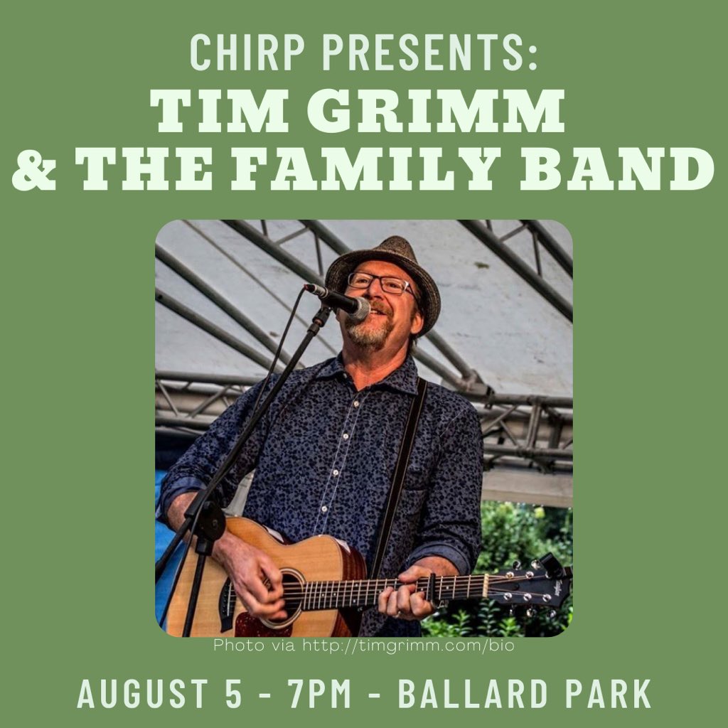 DON'T MISS our show with Tim Grimm &amp; The Family Band tonight at 7pm in the park! More info: mailchi.mp/b301532c9110/t… #chirpct #inridgefield #ridgefieldct #freeconcert #fairfieldcounty