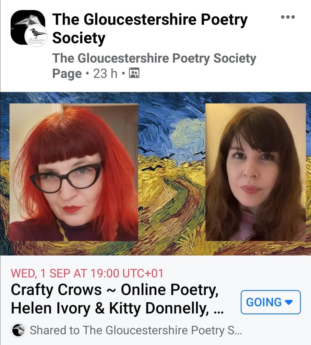 Josephine Lay (@josephinerlay) on Twitter photo This will be a fab event, headline @nellivory also reading @KDonnelly79
Follow the link below.
<a href="/GlosPoetSociety/">The Gloucestershire Poetry Society</a> <a href="/GloPoeFest/">Gloucester Poetry Festival</a> <a href="/Cheltpoetfest/">CheltenhamPoetryFest</a> facebook.com/groups/theglou… This will be a fab event, headline @nellivory also reading @KDonnelly79
Follow the link below.
<a href="/GlosPoetSociety/">The Gloucestershire Poetry Society</a> <a href="/GloPoeFest/">Gloucester Poetry Festival</a> <a href="/Cheltpoetfest/">CheltenhamPoetryFest</a> facebook.com/groups/theglou…