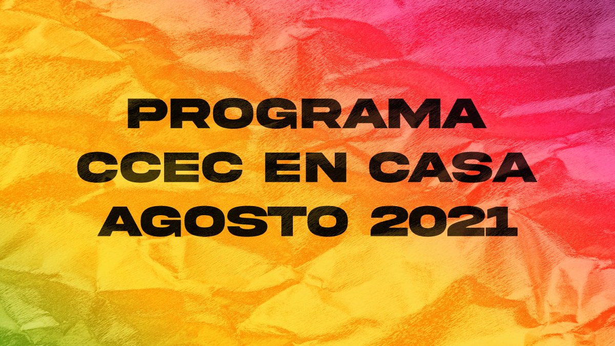 ¡Otro mes comienza en el CCEC y con él otra programación!  
Chequea todas las actividades haciendo clic acá:
bit.ly/3jothmU