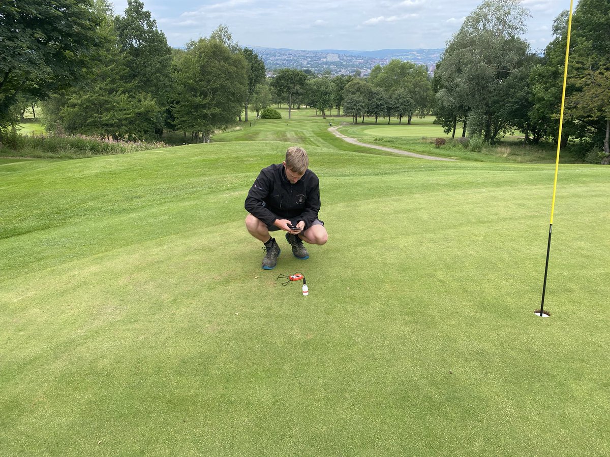 amkenworthy's tweet photo. A great day out @LeesHallGC evaluating the surfaces with L3 #apprentice @RyFiOwl. Good to hear of his experiences on the Open @BIGGALtd support team #Offthejobtraining https://t.co/DlmbSjghRi