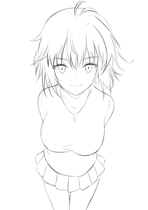 何とかラフは描いたぞい
慣れない構図は時間かかるね 