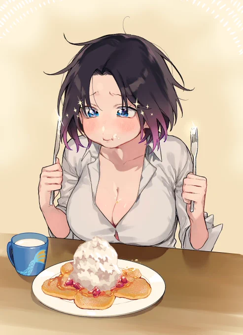 疲れたエルマに休日パンケーキを作ってあげたい 