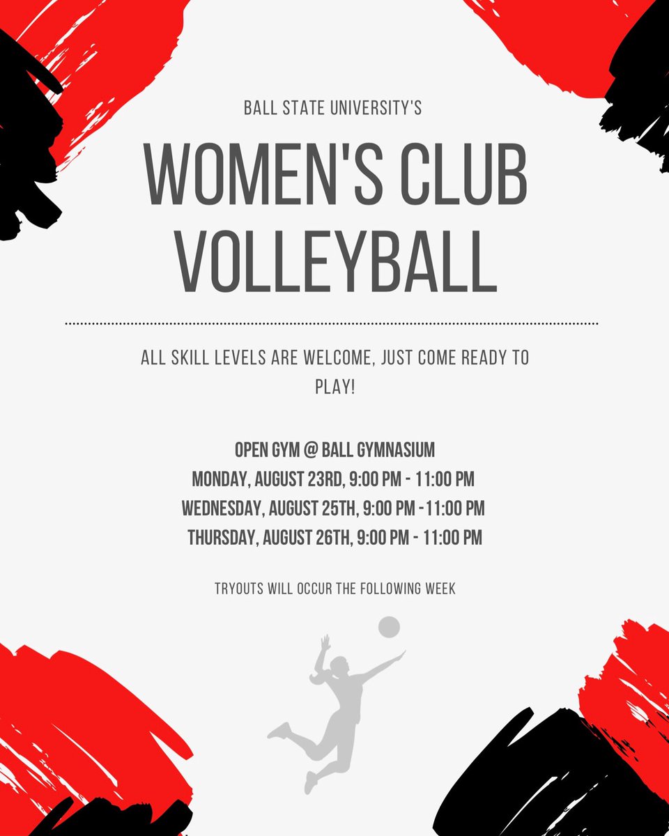 bsuwcvb's tweet photo. Who is ready for the season to start 🙋‍♀️🙋‍♀️
Only a few more weeks until the start of our Fall 2021 season! If you have any questions, send us a DM or email us at womensclubvb@bsu.edu. See you soon!! https://t.co/Q9MHH2rqlh