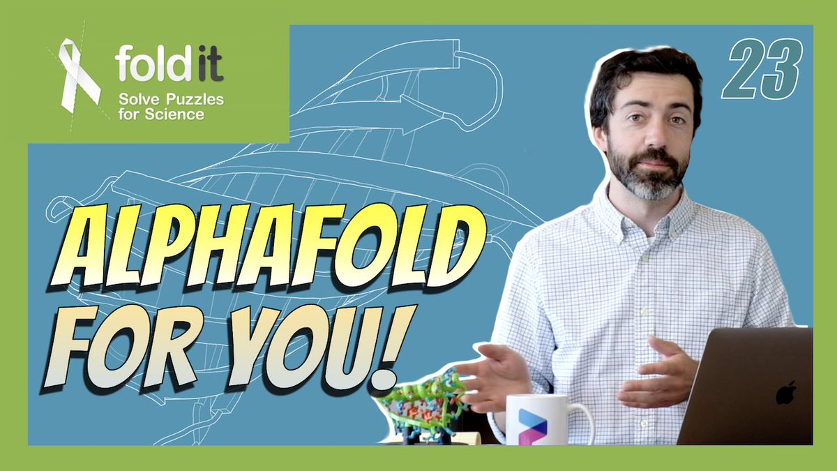 Foldit (@foldit) on Twitter photo Did you know that you (yes you) can now use the world's most advanced AI software to improve your gameplay inside Foldit?
Alphafold is in Foldit❗️
Learn more in this month's Lab Report: youtube.com/watch?v=zjZJR4… Did you know that you (yes you) can now use the world's most advanced AI software to improve your gameplay inside Foldit?
Alphafold is in Foldit❗️
Learn more in this month's Lab Report: youtube.com/watch?v=zjZJR4…