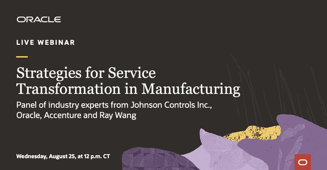 mapruner's tweet image. Join a panel of industry experts: @rwang0, Ton Selvam, Mike Ellis to learn how to improve efficiency, drive service revenue growth, and deliver remarkable #CX in #manufacturing. bit.ly/3ysww2V