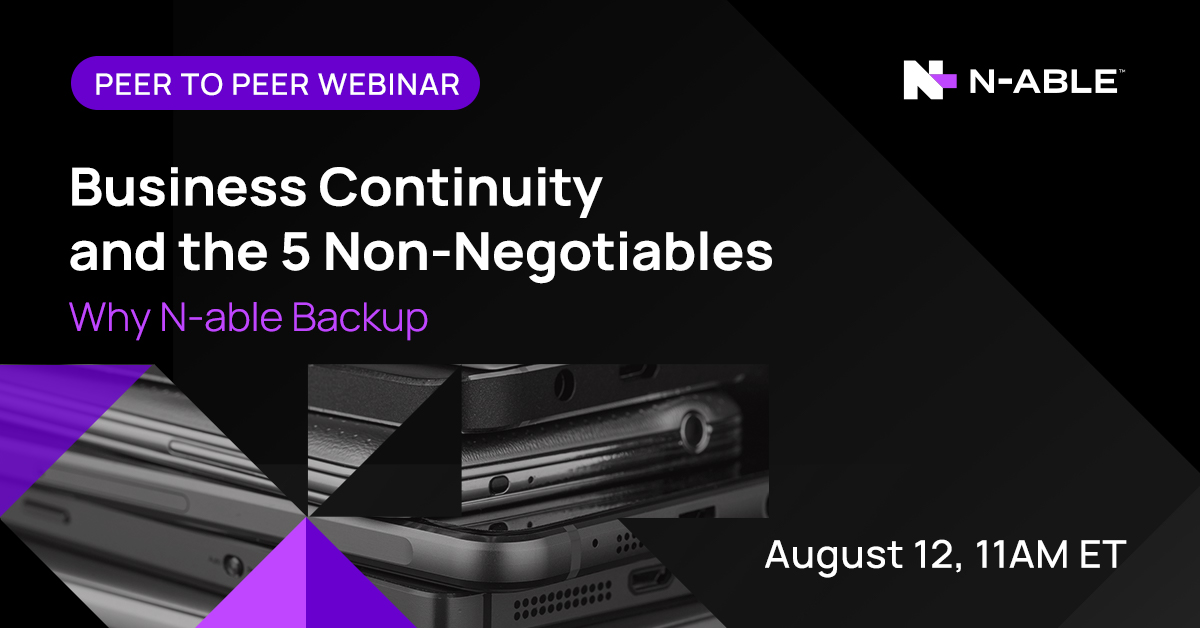 Nable's tweet photo. Want loyal customers who keep coming back? It starts with non-negotiables, like business continuity services. Learn more here: https://t.co/Ca3v7mFWfO https://t.co/orJTShoFLL