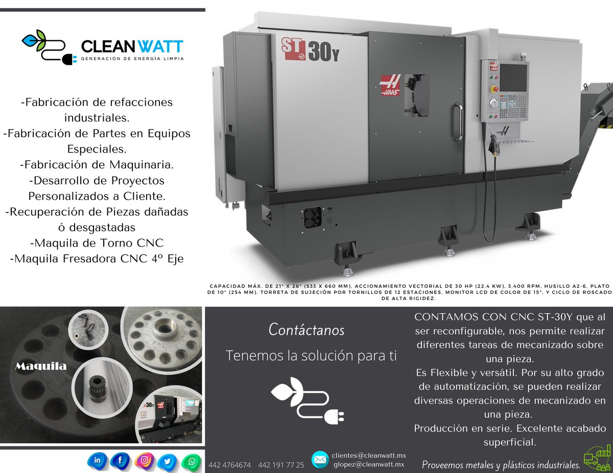 clean_watt's tweet photo. #maquila, #maquinados, #proveedor, #metales, #cnc, #herramental, #diseño, #llaveenmano, #ingeniería, #plásticos https://t.co/GG7m0hRQB7
