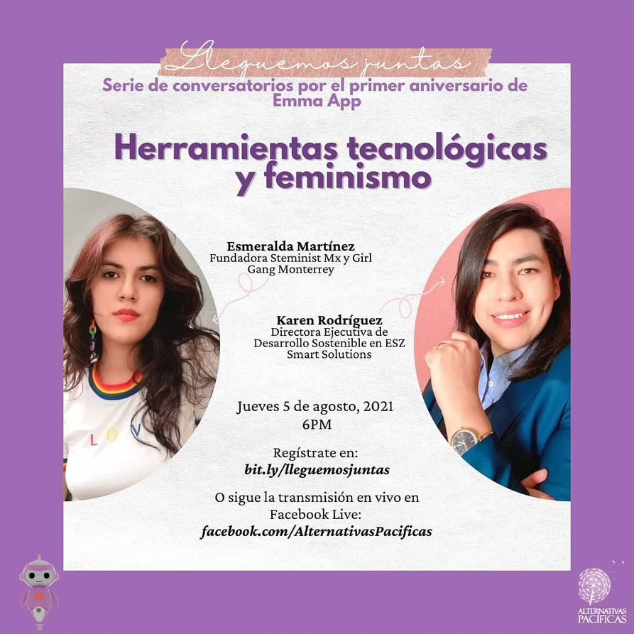 ESZ_smartdev's tweet photo. 📢 No te lo pierdas

Hoy, 6pm.
Herramientas tecnológicas y feminismos📲🟣
Participan @esme_mtzjara y @karen_ram7
 
Aún estás a tiempo de registrarte 💻https://t.co/0rJvEBcmr4 https://t.co/eLweiO1AZi