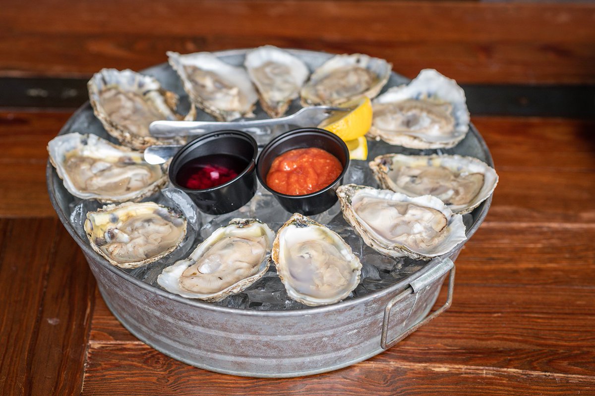 theturnhouse's tweet photo. Today is National Oyster Day! For all of you seafood lovers out there, this is your holiday! Enjoy a half dozen or dozen of our fresh local oysters. #nationaloysterday https://t.co/5s9qfCodkI