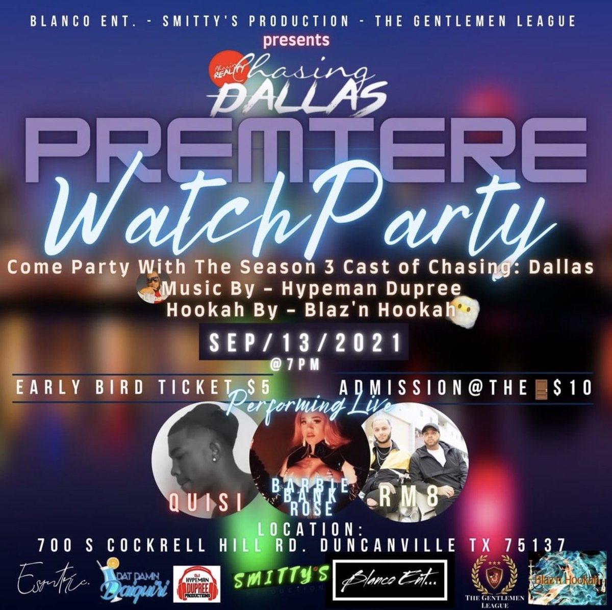 rm8forlife's tweet photo. If you're in Dallas, come out and party with the cast on SEPT 13TH for The #ChasingDallas Season 3 Premiere Party! A night of celebrating the premiere of the show!

Tickets are on Sale Now for $5 | Admission at the Door is $10

https://t.co/7rbGwLyZLX https://t.co/yWwpw7zz3r