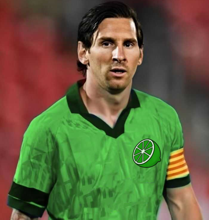 LIMONADAcorp's tweet photo. LIMONADA welcomes Lionel Messi! 🔥

#EZ4LIMONADA🍋 https://t.co/U7v0yNE742