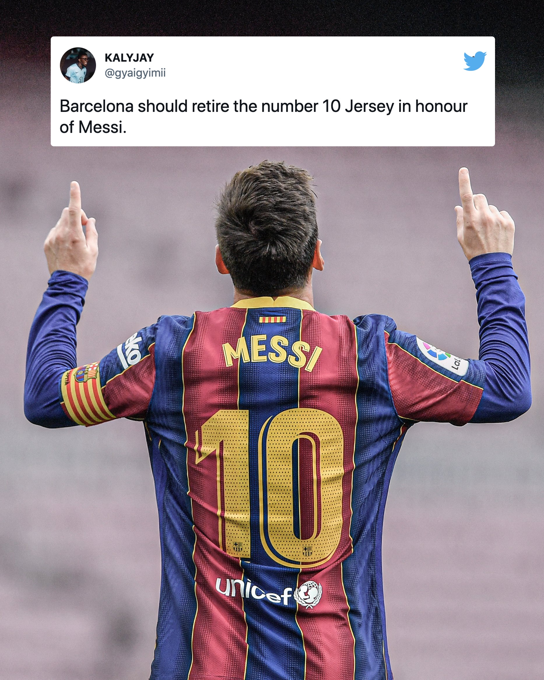 Messi Number 10 Retired Soccer Jersey Poster