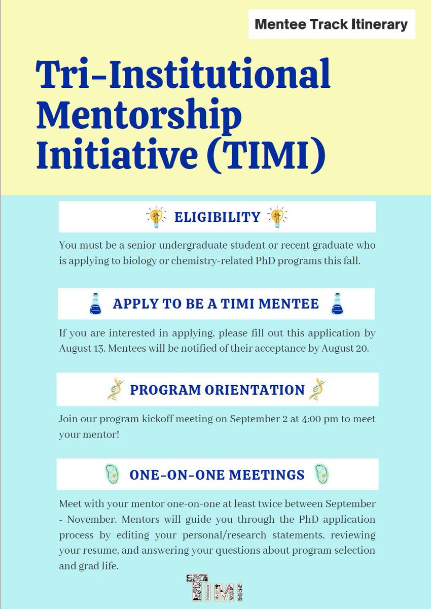 🔊To students applying to PhD programs in biomedical science this year- this is a brilliant Tri-Institutional program that will match you with a grad student mentor to help guide you through the application process!! So valuable to have a mentor during this time. Apps due Aug 13!
