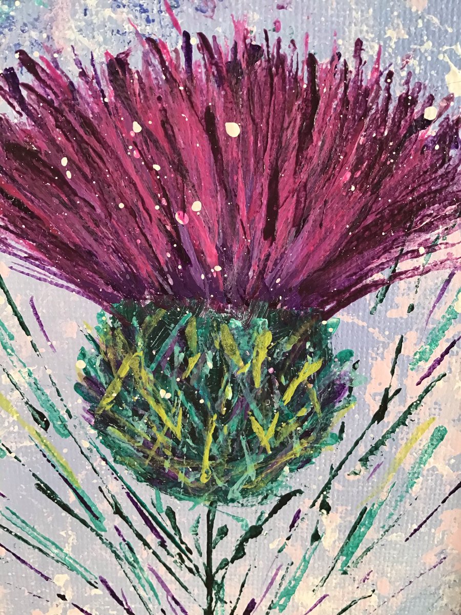 *New listing *
💜💚Contemporary Scottish Thistle painting on canvas board, presented in white box frame 💚💜
#MHHSBD #UKGiftHour #ScotlandIsNow ##UkGiftAM
etsy.com/uk/listing/104…