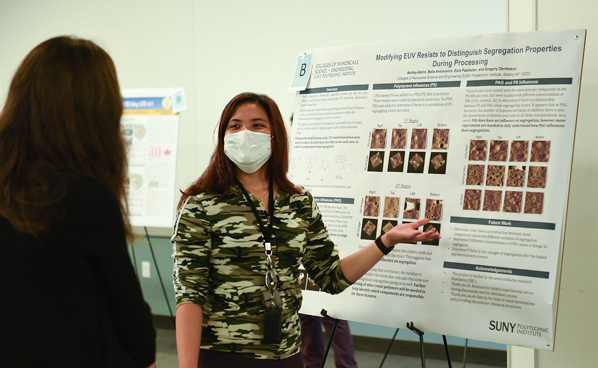 SUNYPolyInst's tweet photo. Students, faculty and staff attended the Summer Undergraduate Research Program (SURP) poster session today at our Utica campus. The SURP program provided a unique opportunity for qualified undergraduate students to conduct research. #SUNYPoly https://t.co/FRCxT3g4Ml