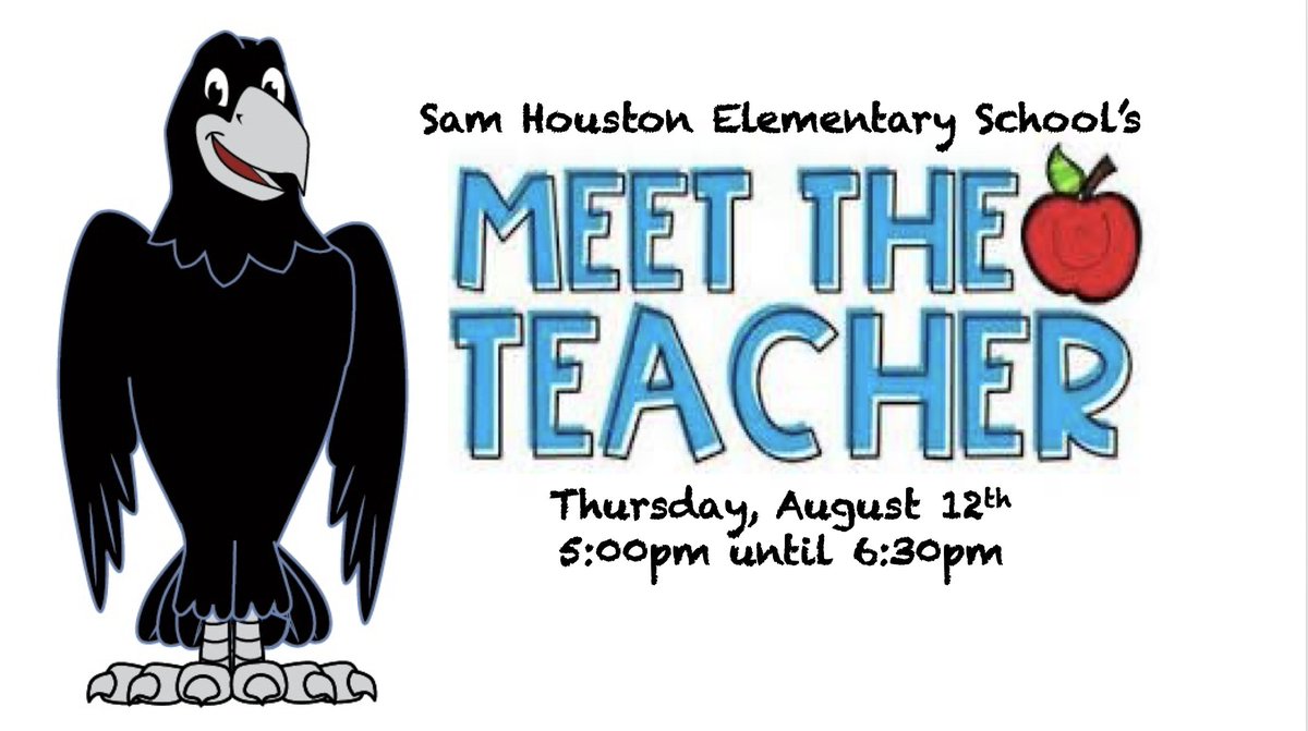 Meet the Teacher Night is Thursday, August 12th from 5:00pm-6:30pm! We can't wait to see everyone!