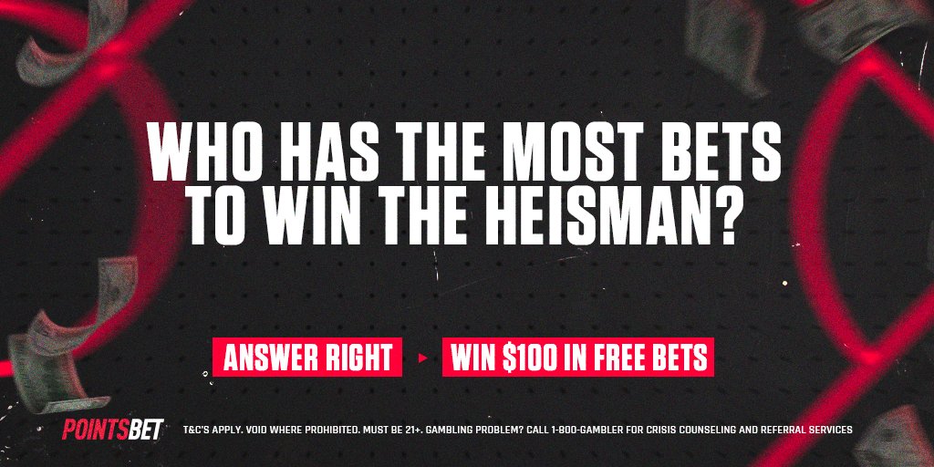 FanaticsBook's tweet photo. THURSDAY TRIVIA: QUESTION 2⃣

Who has the most bets on PointsBet to win the Heisman?

We Will Select One Correct Answer Tomorrow To Win A $100 Free Bet! MUST RT + FOLLOW To Be Eligible

Ts+Cs: https://t.co/tM5no2UB3x https://t.co/eaziAQekIm