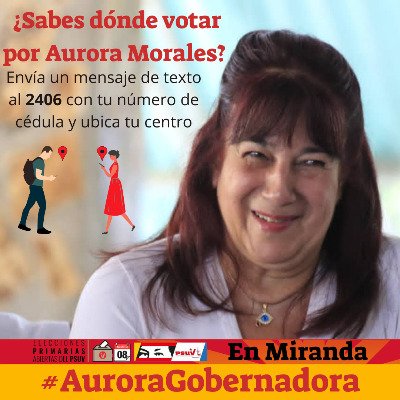 VamosconAurora's tweet photo. Sabes dónde y cómo votar por #AuroraGobernadora ? 
👇🏿👇🏼👇🏾👇
#EpaPSUV2021 https://t.co/JIhoZ3h6Yf https://t.co/nGMQVjpobx
