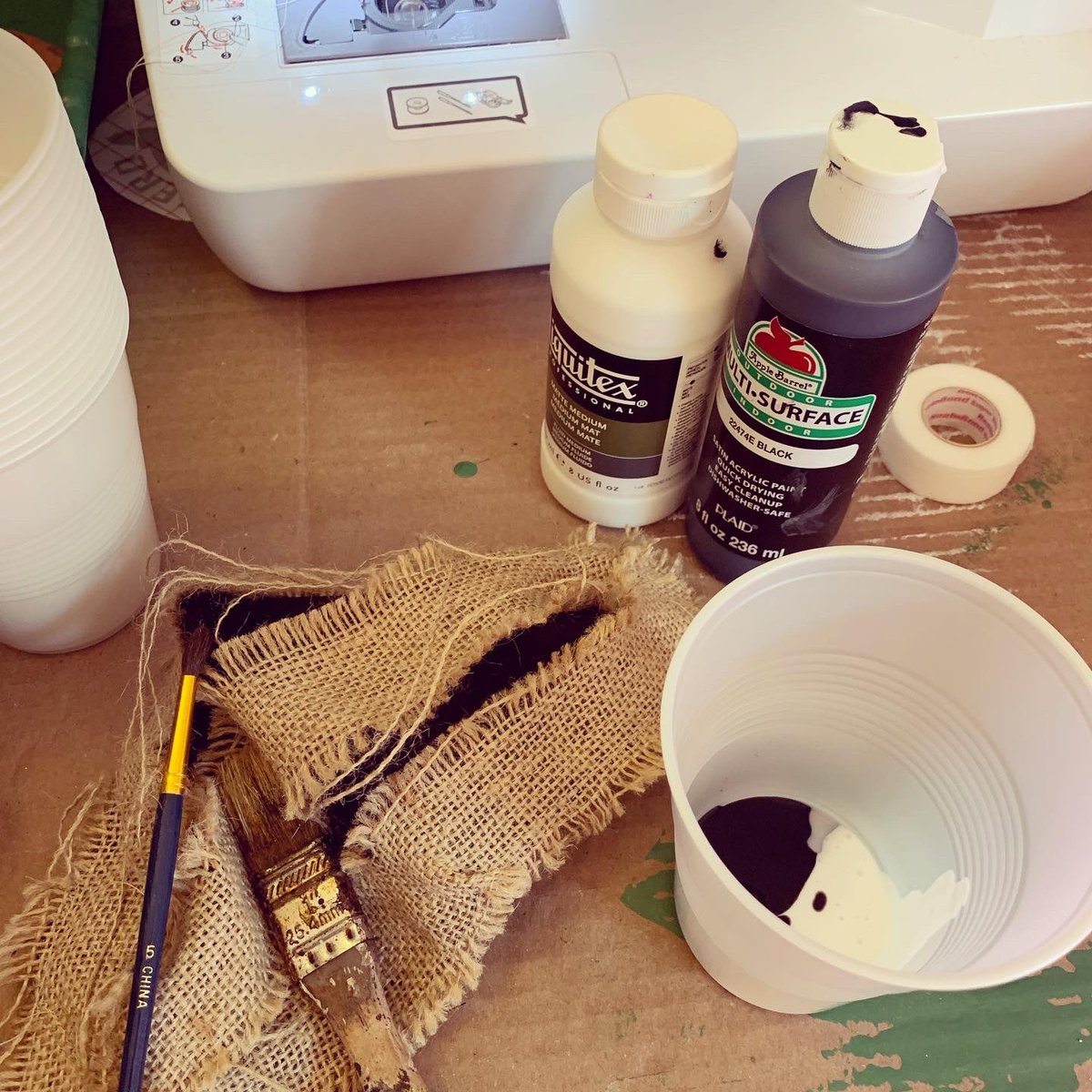 EekaCosplay's tweet photo. It’s amazing what a simple paint job can do to prop! Oogies face mask has been painted and is ready for bugs! I’m going to do that bit tonight after we check into the hotel 💚 
#oogieboogiefacemask #oogieboogiecosplay #otakonwip #cosplaywip #cosplayfacemask #otakon2021 https://t.co/SryO7ciu0C