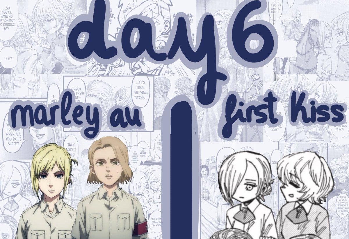 hitchannies's tweet photo. it's day 6 !! ♪ today's prompts are marley au and first kiss !!💓💓 #hitchannieweek2021 https://t.co/8GGz3yWtBn