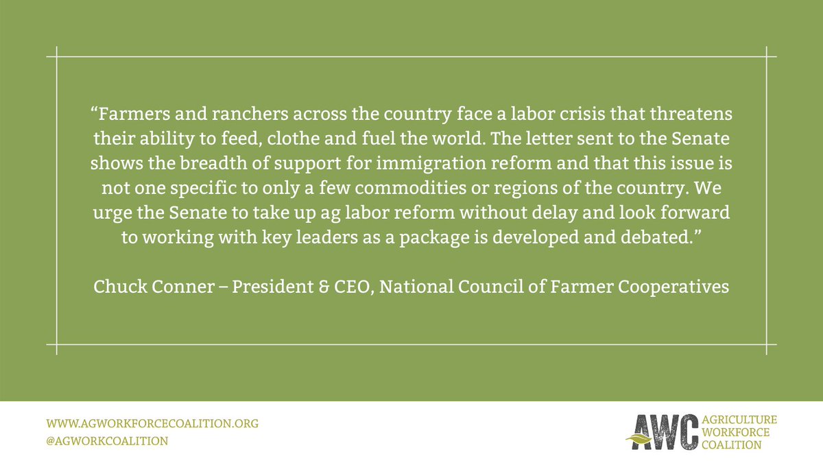America’s farmers have faced an onslaught of challenges lately, but the domestic labor crisis is one of the greatest and continues to get worse. @senrobportman we need the Senate to take action and provide a legislative solution. #Ag4Immigration