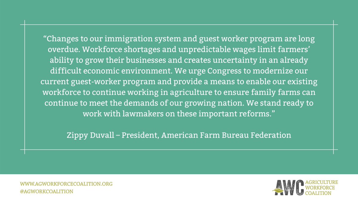 America’s farmers have faced an onslaught of challenges lately, but the domestic labor crisis is one of the greatest and continues to get worse. <a href="/JerryMoran/">Senator Jerry Moran</a> we need the Senate to take action and provide a legislative solution. #Ag4Immigration bit.ly/Ag4Immigration