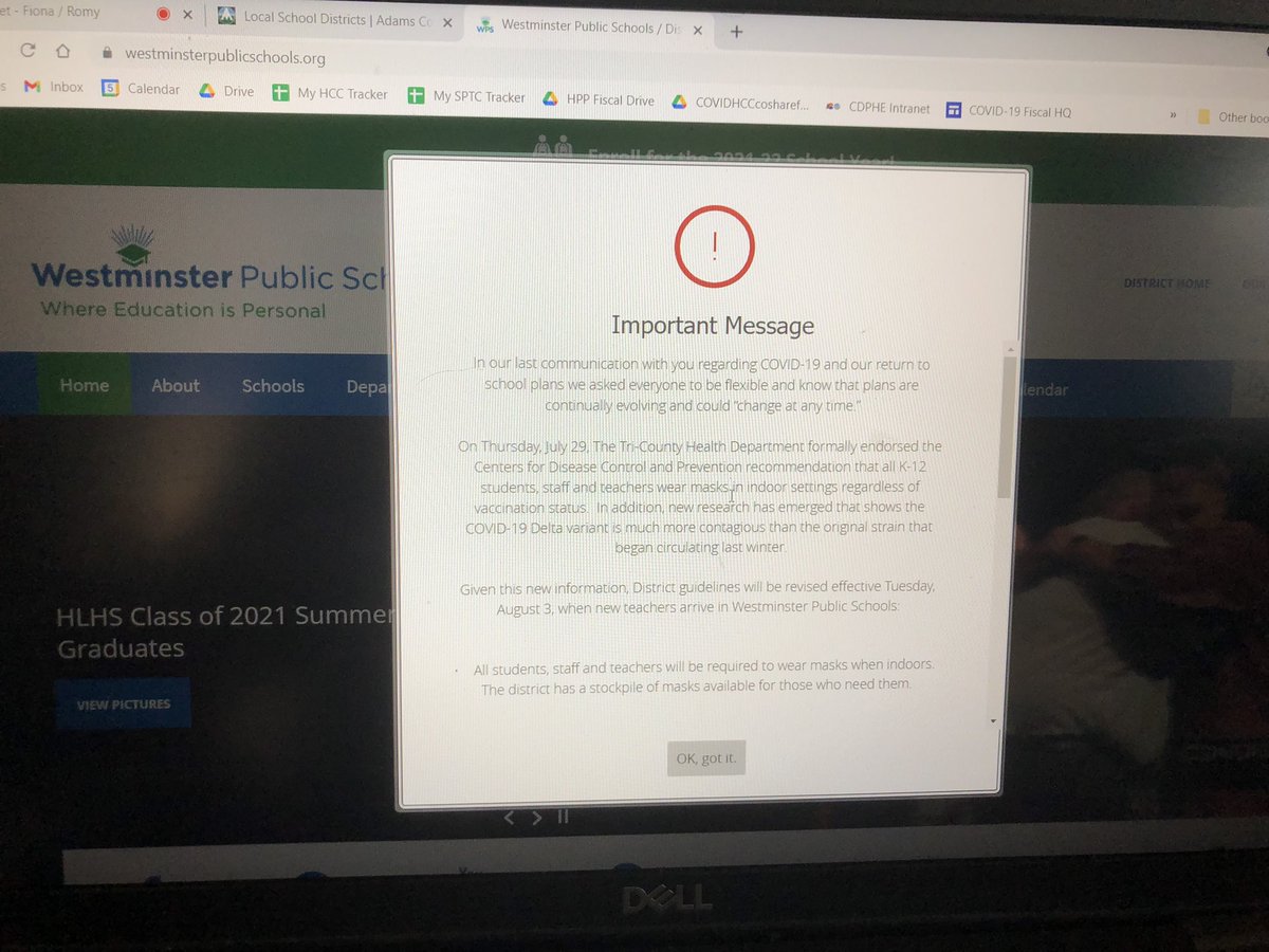 bereftylefty's tweet image. Hey @CCSDK12 if westminster schools can mandate masks under the @TCHDHealth rules, you could too.   #mandatemasks #ProtectTheKids #JustDoIt @GovofCO @CDPHE @CPRMarkus @9NEWS @KyleClark @DenverChannel