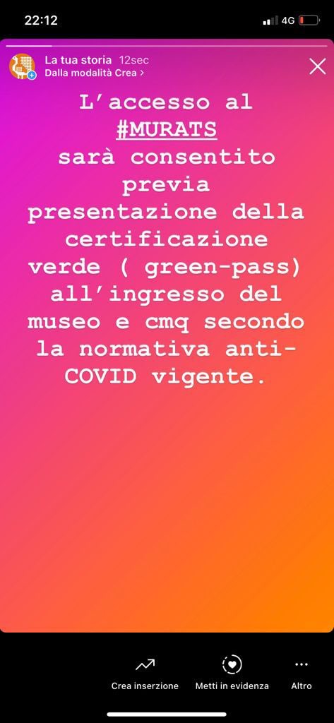 Da domani #6agosto al <a href="/MuseoTessile/">murats samugheo</a> 
#GreenpassObbligatorio 
#greenpass  
#Murats #Samugheo #Sardegna