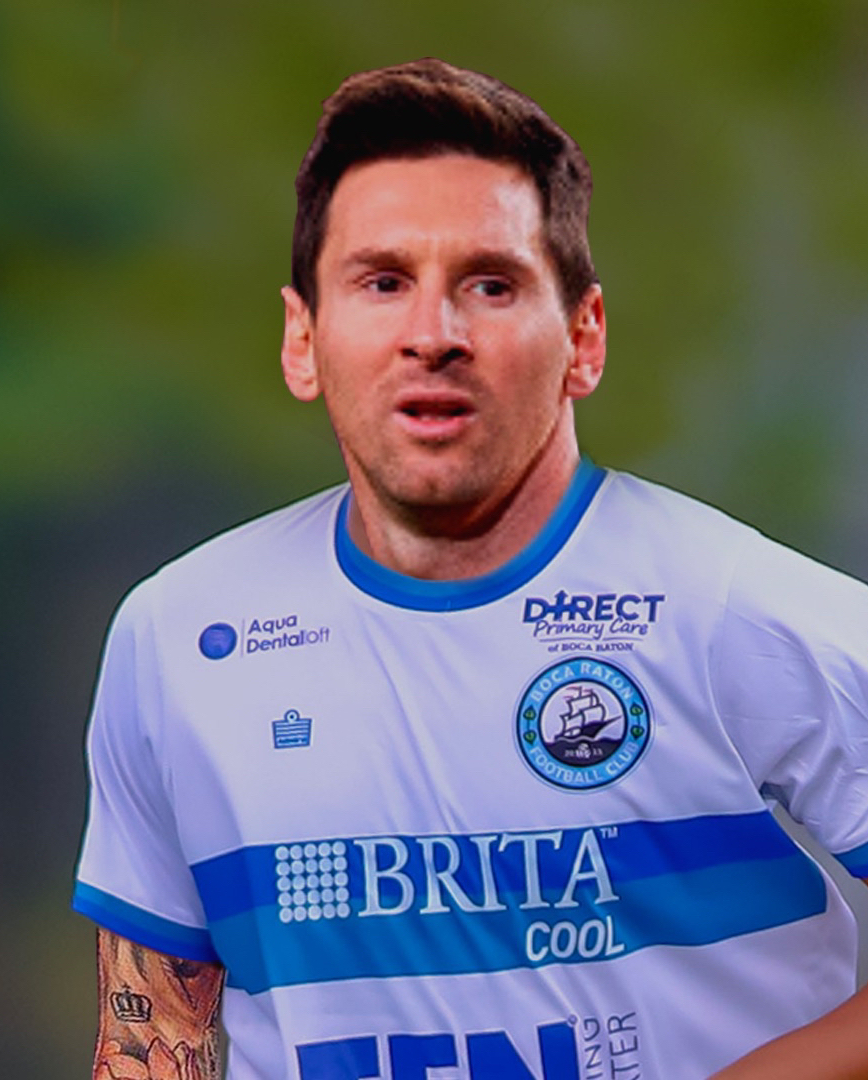BocaRatonFC's tweet photo. The rumors are true. 

#Messi is coming to #BocaRatonFC! 

#localsoccer #bocaratonsoccer #leomessi https://t.co/HHFX2iFYVd