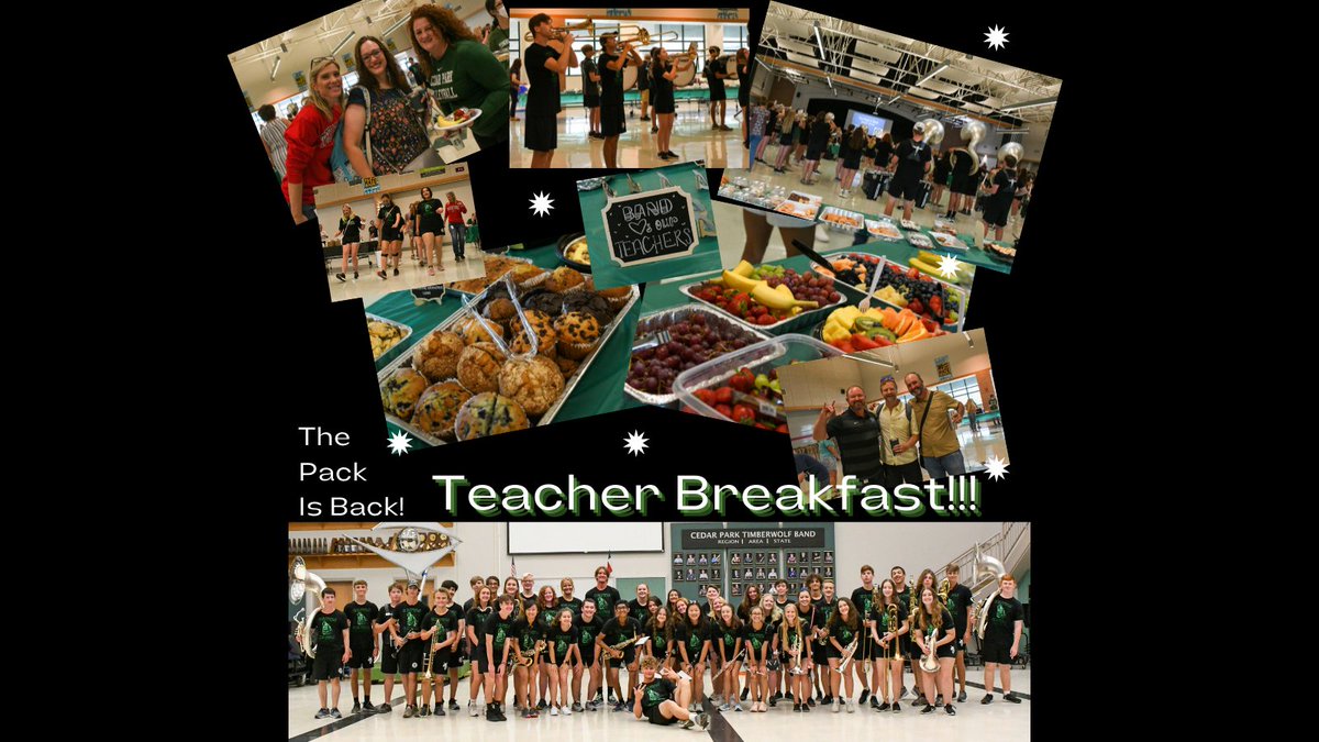 THE PACK IS BACK!!! Teacher Breakfast!!!
