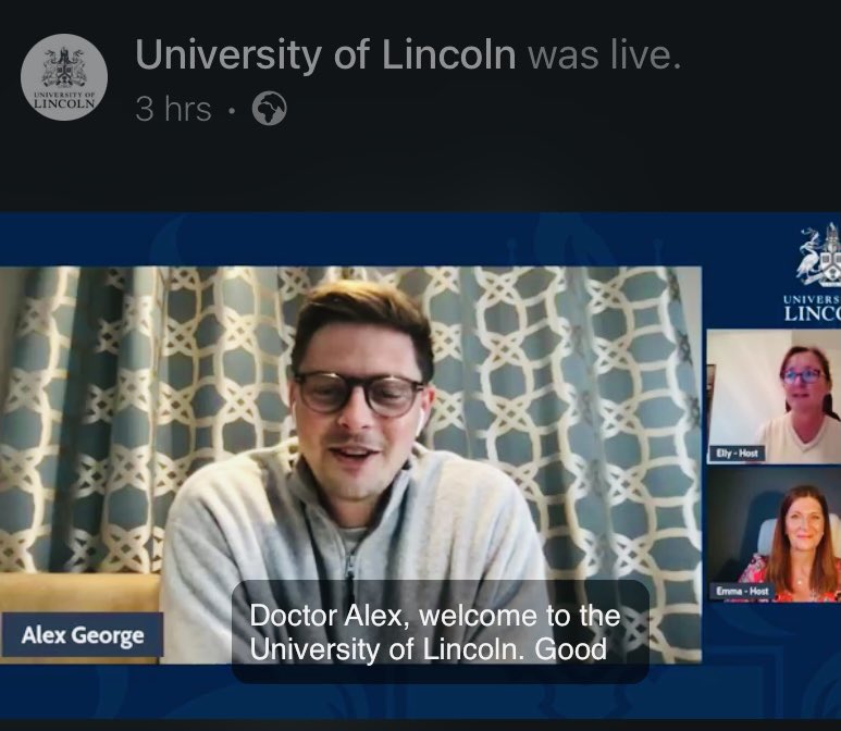 The amazing @DrAlexGeorge supporting us at @unilincoln this evening - he’s a legend!