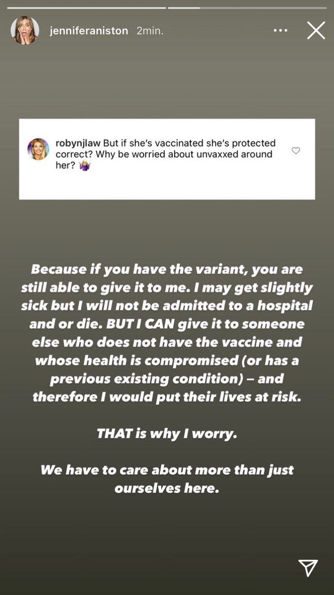 Suus1102's tweet photo. We need more ppl like Jen ❤️ https://t.co/Nkgsiqsw5l