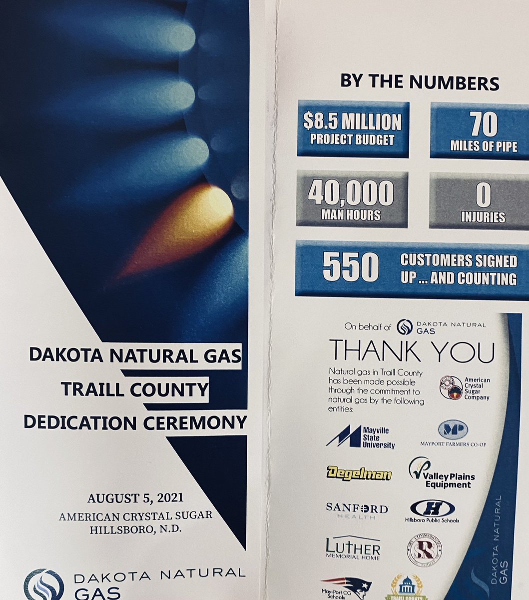 CrystalCoLisaB's tweet photo. Our #CommunityRoots are on display today in bringing Natural Gas to the #Hillsboro @CrystalSugarCo factory and the communities of Hillsboro, Mayville and Portland. #communitypartners https://t.co/UReWaYgvpr