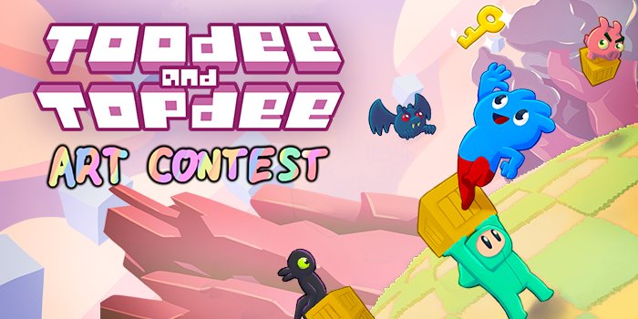 dietzribi's tweet image. We&apos;re holding a Toodee and Topdee art contest on @Newgrounds !
Top 5 will get a key to the game, and top 3 will get cash prizes!
Check out the full details here:

newgrounds.com/bbs/topic/1478…